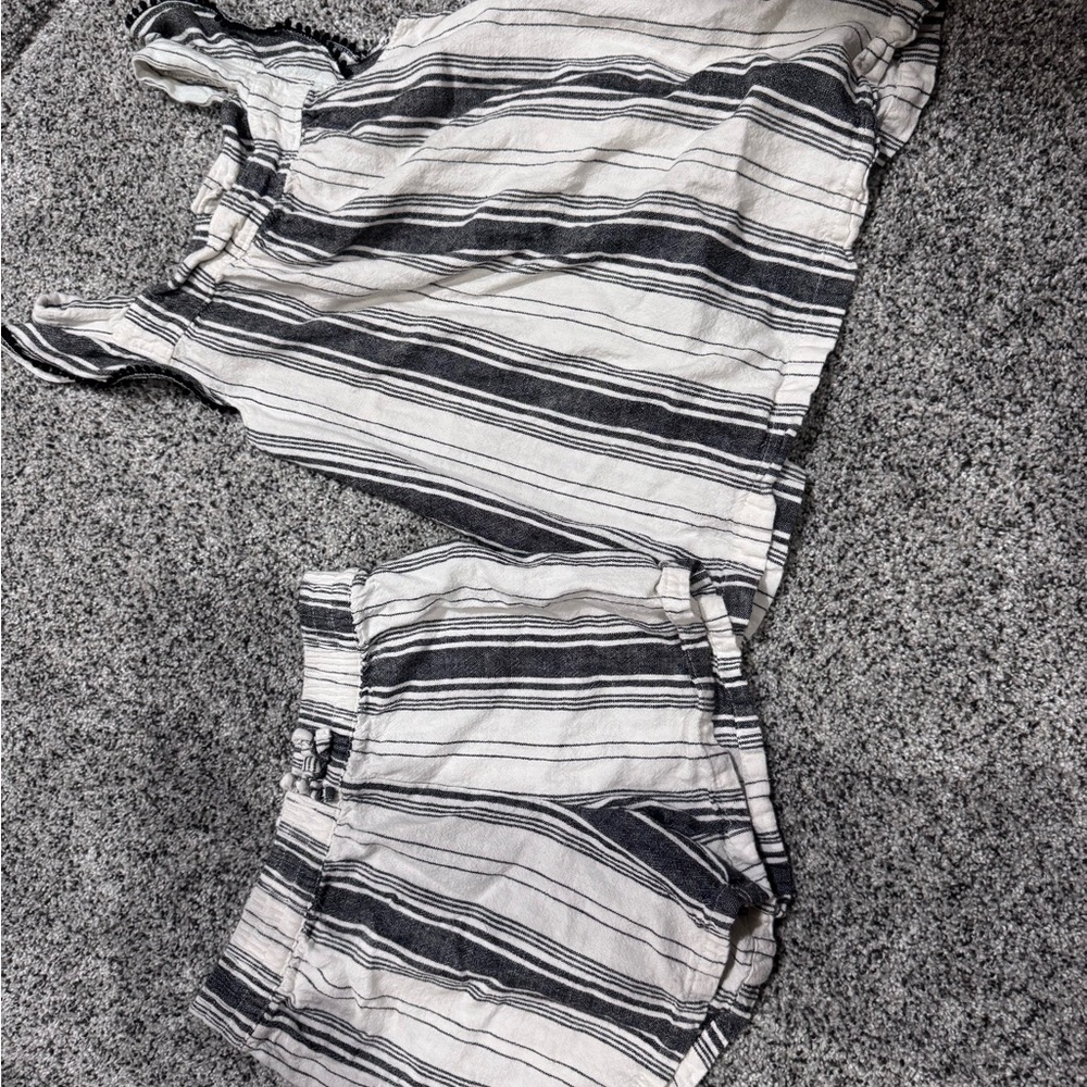 Carter's Black and White Striped Shorts